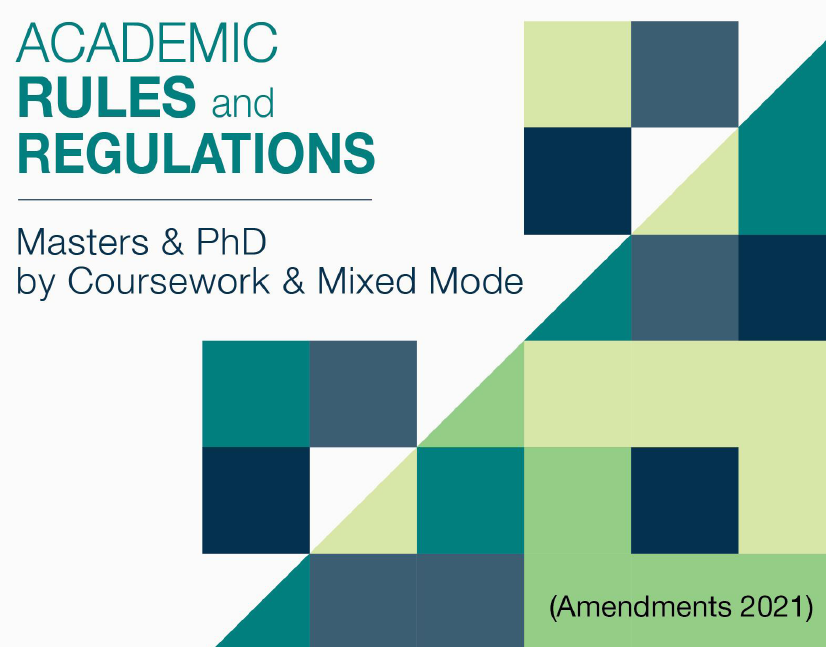 The Academic Rules & Regulations (Amendment 2021) is an important reference for all postgraduate students of UiTM. 
					Students are encouraged to read and familiarise with all provisions applicable to the programme of studies and will be held accountable for any action contrary to the regulations. <a href='pdf_doc/MasterPHD_Coursework_Mixed_2021.pdf' target='_blank' class='btn btn-theme'>DOWNLOAD</a>